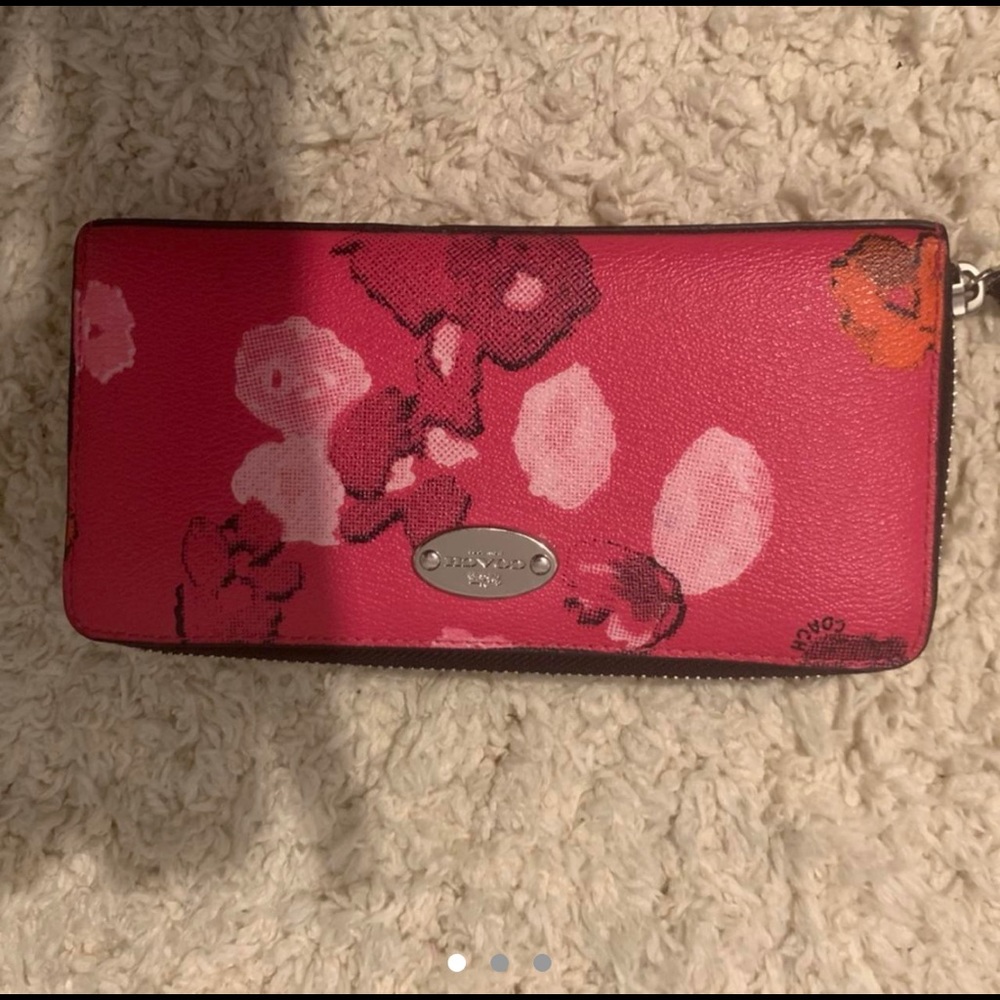 floral coach clutch